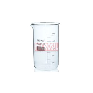 Beaker, tall form with graduation, borosilicate glass, DIN 12 331