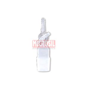 Straight cone-tubing adapter with glass key stopcock